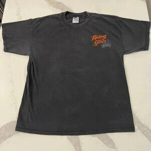 Vintage 1997 Riding Through The Years Motorcycle Black Biker T Shirt Men’s XL